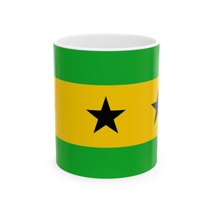 São Tomé and Príncipe Flag Coffee Mug 11oz & 15oz | São Toméan Heritage Ceramic Mug | Rep Ya Flag