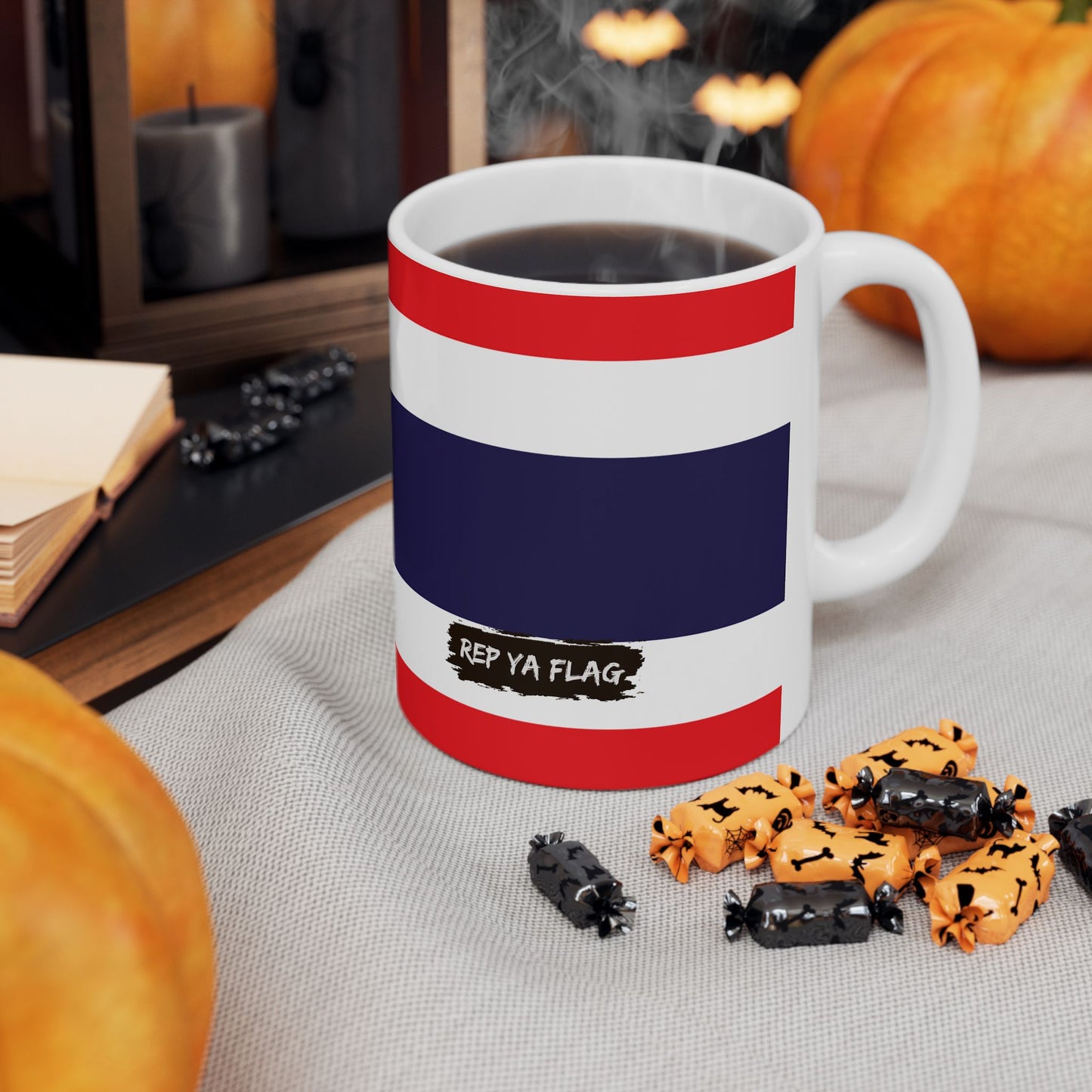 Thailand Flag Coffee Tea Mug 11oz 15oz | Rep Ya Flag Ceramic Mug