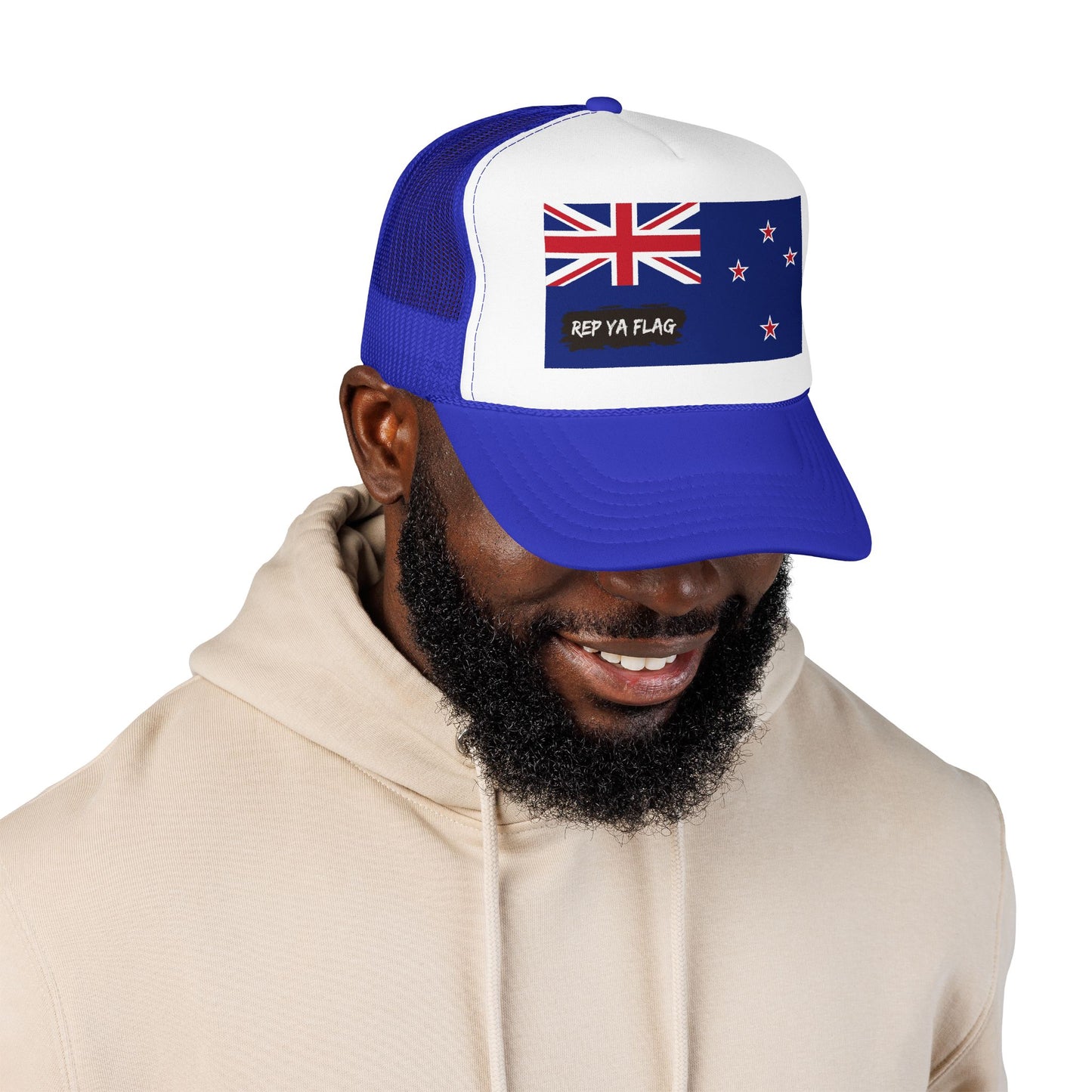 New Zealand Flag Foam Trucker Hat | Kiwi Pride Snapback Cap | Rep Ya Flag