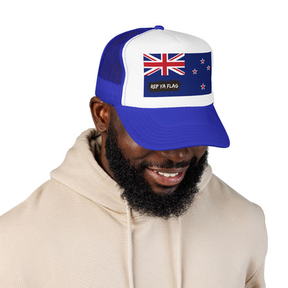 New Zealand Flag Foam Trucker Hat | Kiwi Pride Snapback Cap | Rep Ya Flag