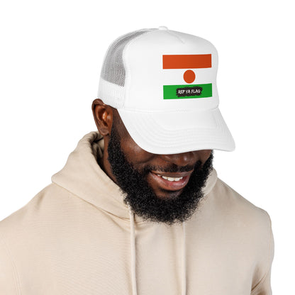Niger Flag Foam Trucker Hat | Nigerien Pride Snapback Cap | Rep Ya Flag