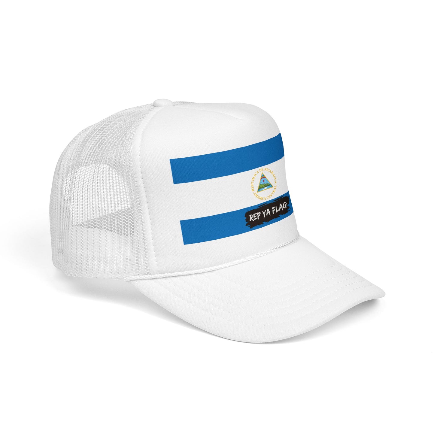 Nicaragua Flag Foam Trucker Hat | Nicaraguan Pride Snapback Cap | Rep Ya Flag
