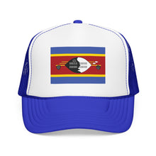 Eswatini Flag Foam Trucker Hat | Swazi Pride Snapback Cap | Rep Ya Flag