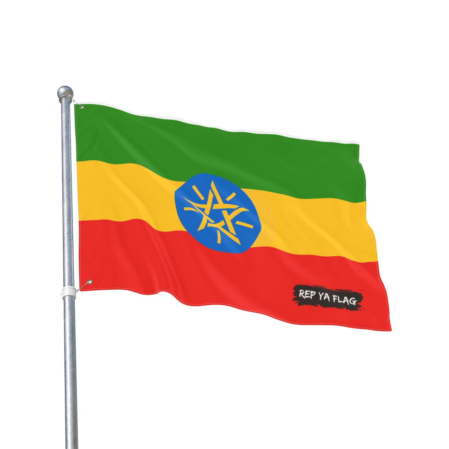 Ethiopia Flag Garden Banner | Double Sided Outdoor Flag | Rep Ya Flag