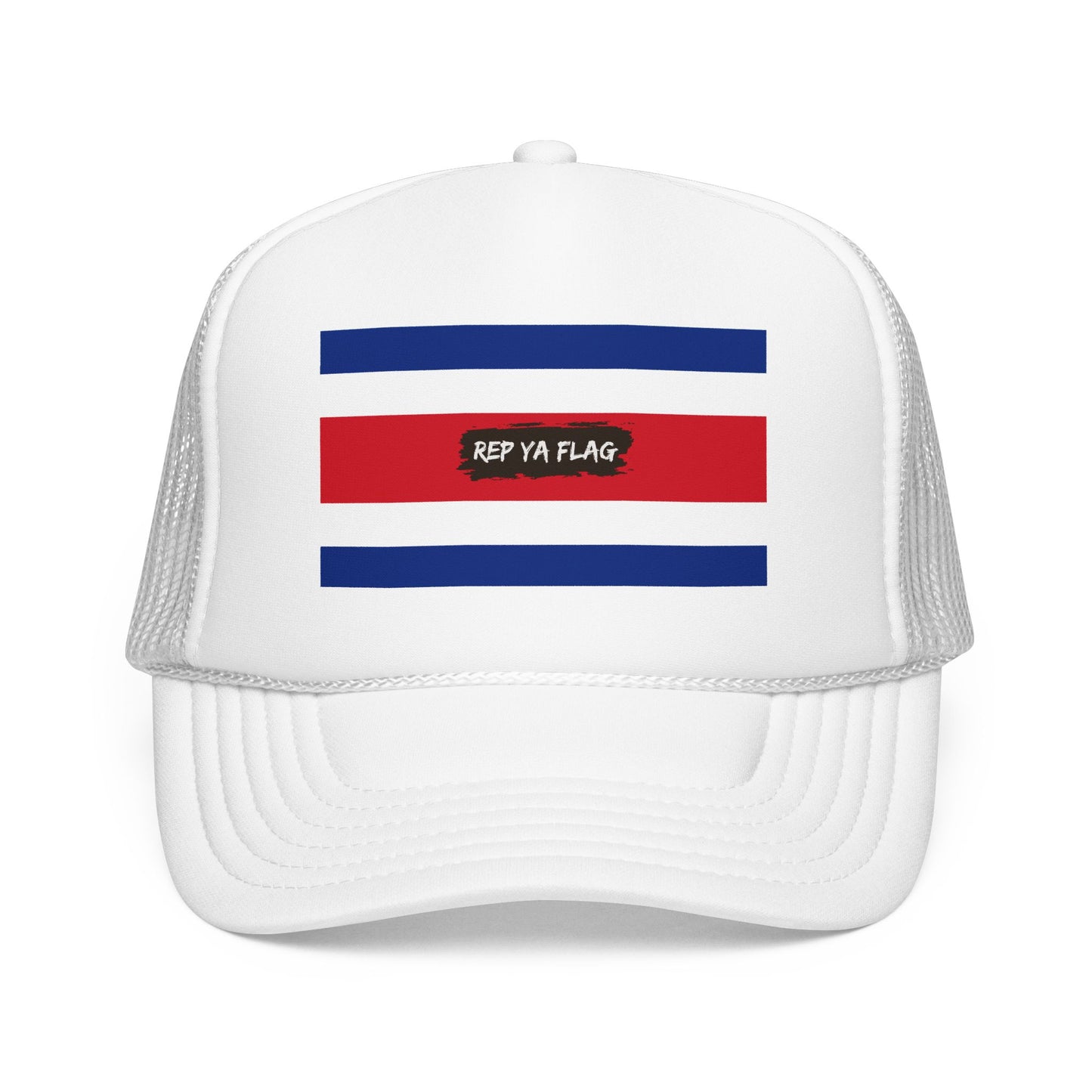 Costa Rica Flag Foam Trucker Hat | Costa Rican Pride Snapback Cap | Rep Ya Flag