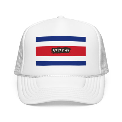 Costa Rica Flag Foam Trucker Hat | Costa Rican Pride Snapback Cap | Rep Ya Flag
