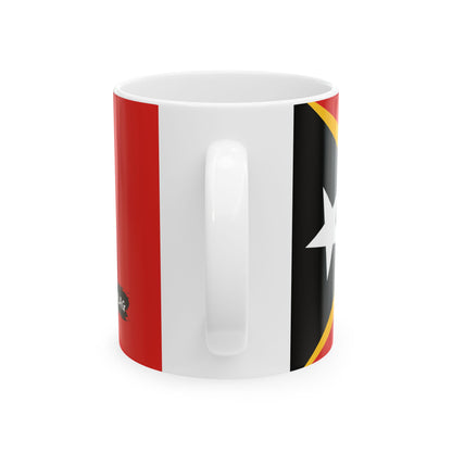Timor-Leste Flag Coffee Tea Mug 11oz 15oz | Rep Ya Flag Ceramic Mug