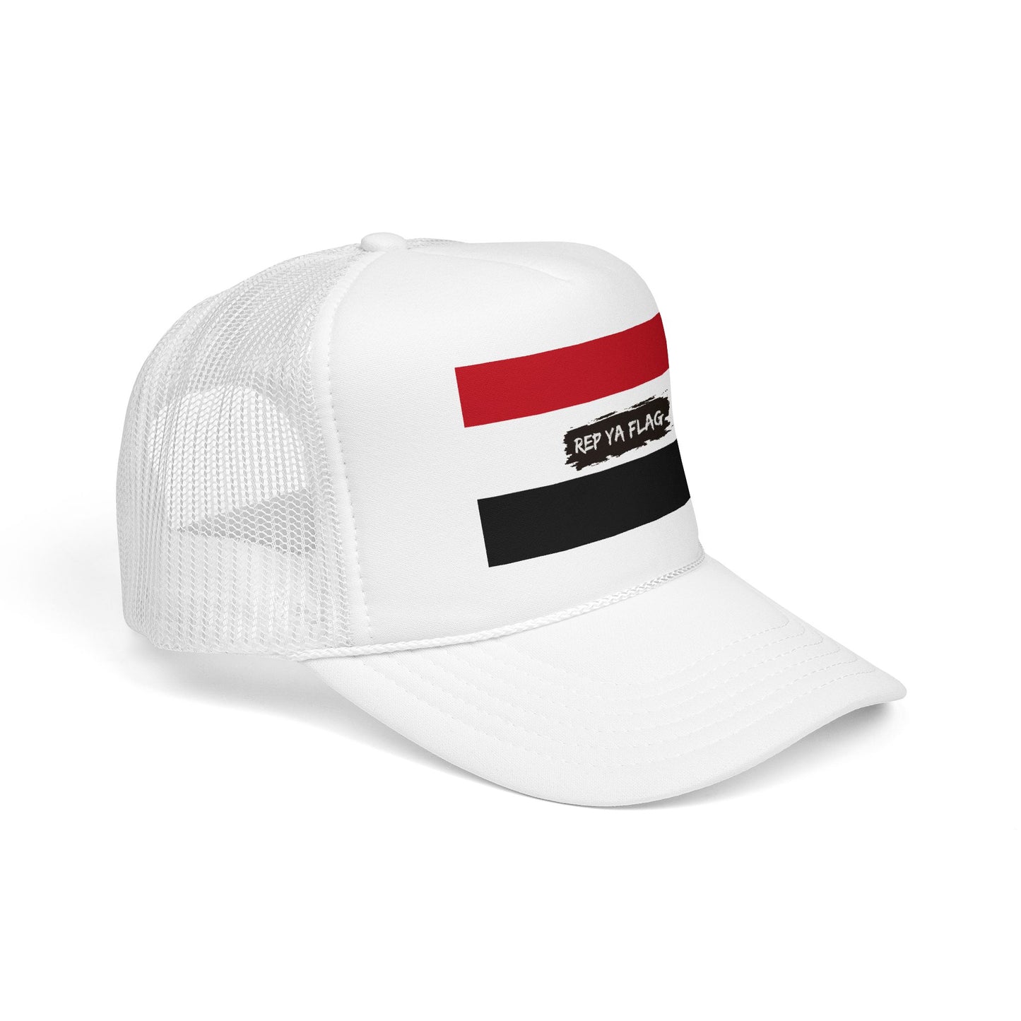 Yemen Flag Foam Trucker Hat | Rep Ya Flag design