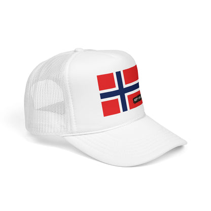 Norway Flag Foam Trucker Hat | Norwegian Pride Snapback Cap | Rep Ya Flag