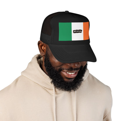 Ireland Flag Foam Trucker Hat | Irish Pride Snapback Cap | Rep Ya Flag