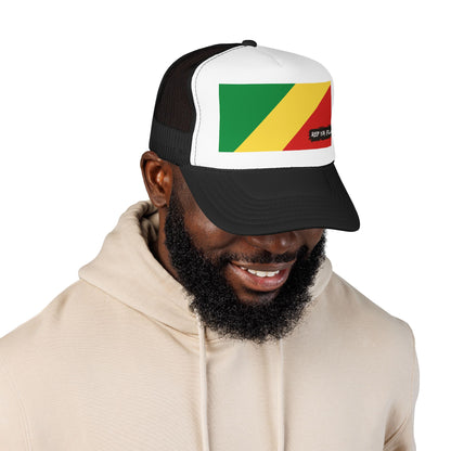 Republic of the Congo Flag Foam Trucker Hat | Congolese Pride Snapback Cap | Rep Ya Flag
