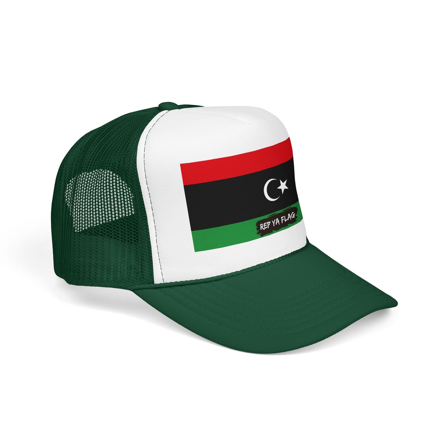 Libya Flag Foam Trucker Hat | Libyan Pride Snapback Cap | Rep Ya Flag