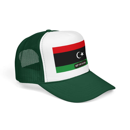 Libya Flag Foam Trucker Hat | Libyan Pride Snapback Cap | Rep Ya Flag