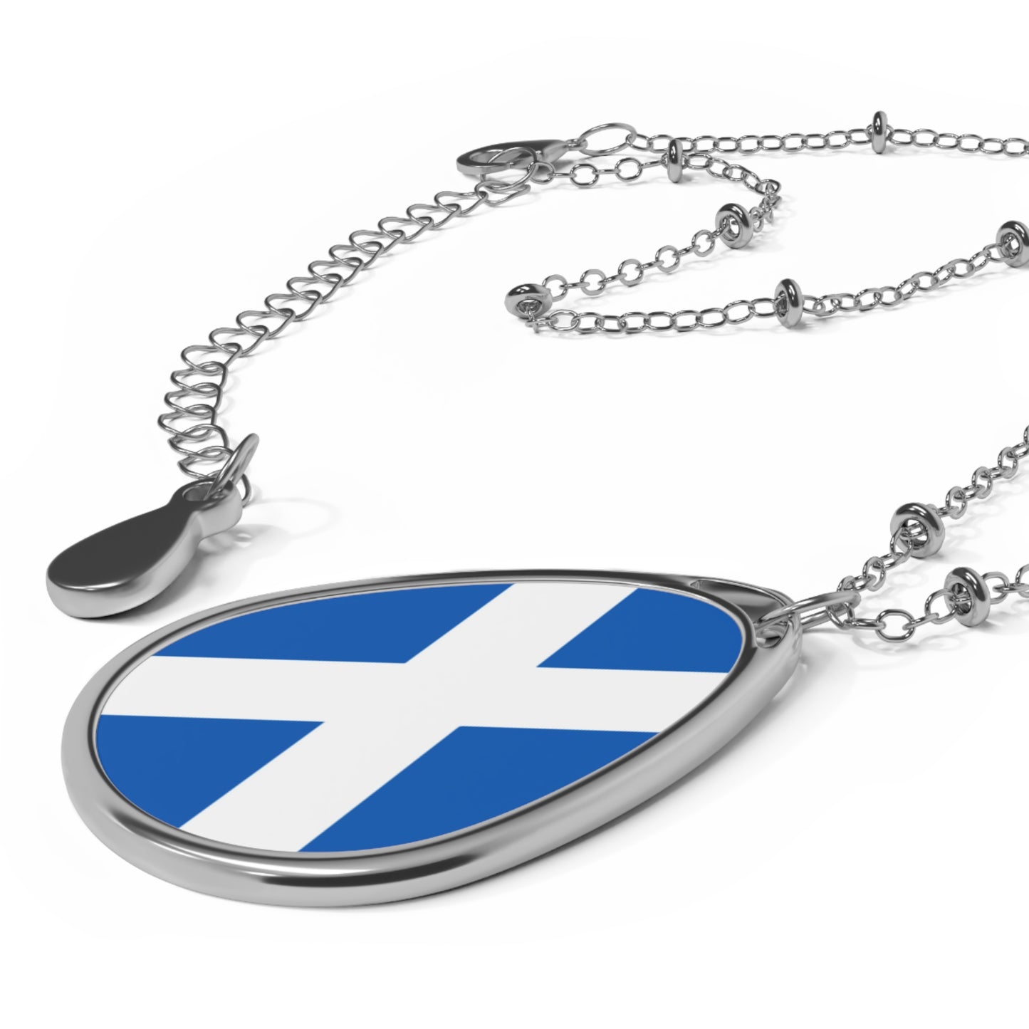 Scotland Flag Oval Necklace