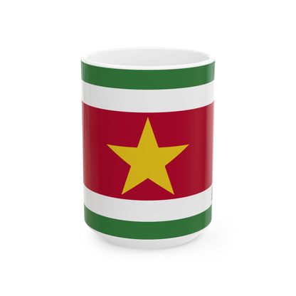 Suriname Flag Coffee Tea Mug 11oz 15oz | Rep Ya Flag Ceramic Mug