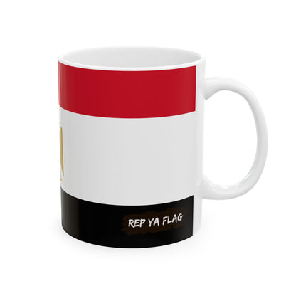 Egypt Flag Coffee Tea Mug 11oz 15oz | Rep Ya Flag Ceramic Mug