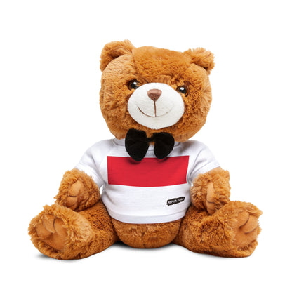 Rep Ya Flag Monaco Teddy Bear | Monaco Plush Gift | Monegasque Heritage Bear | Cultural Keepsake | Baby Gift Stuffed Animal
