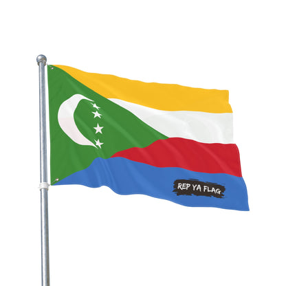 Comoros Flag Garden Banner | Double Sided Outdoor Flag | Rep Ya Flag