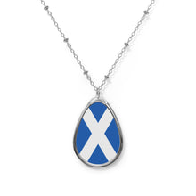 Scotland Flag Oval Necklace