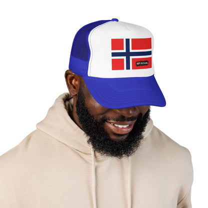 Norway Flag Foam Trucker Hat | Norwegian Pride Snapback Cap | Rep Ya Flag
