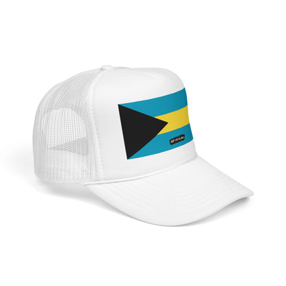 Bahamas Flag Foam Trucker Hat | Bahamian Pride Snapback Cap | Rep Ya Flag