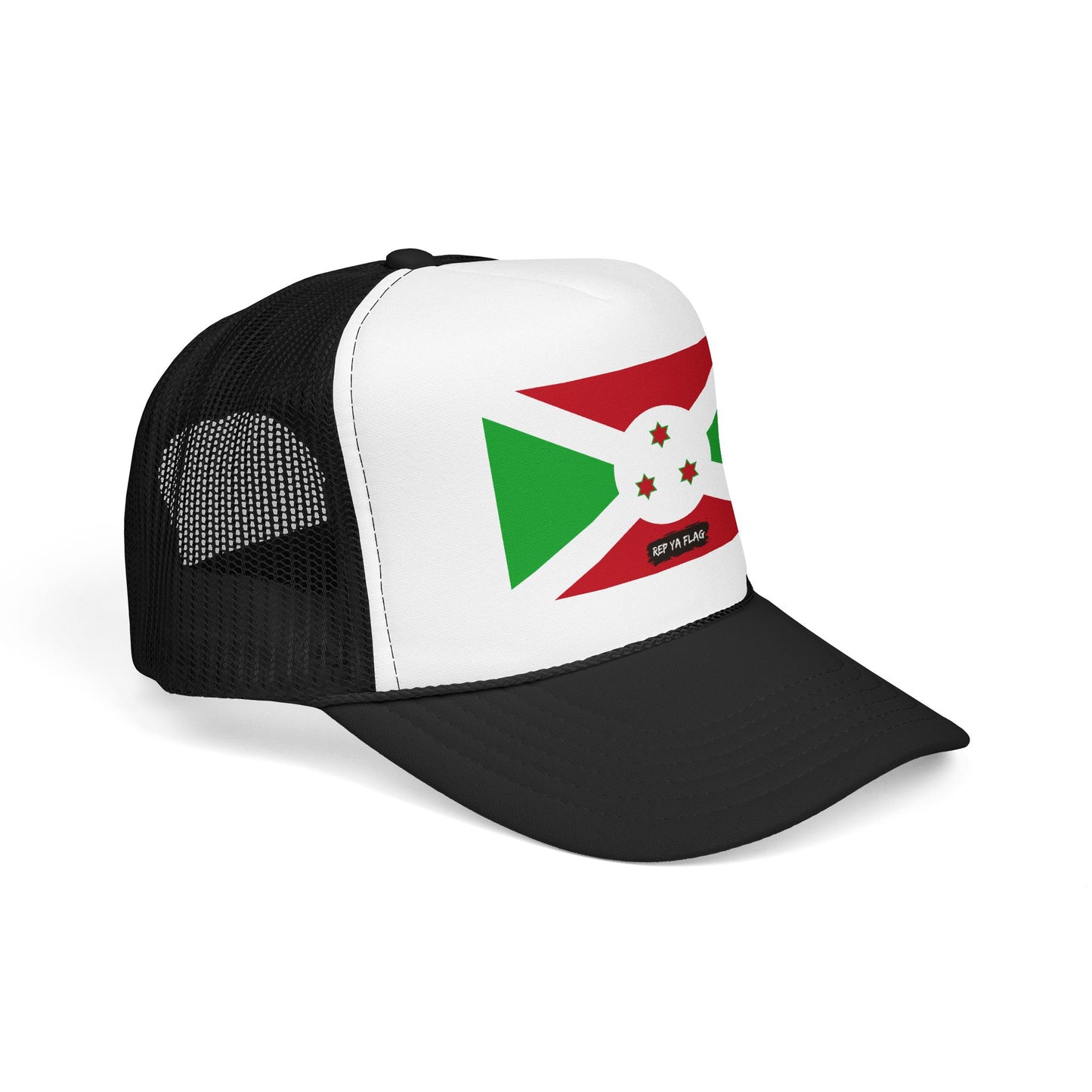 Burundi Flag Foam Trucker Hat | Burundian Pride Snapback Cap | Rep Ya Flag