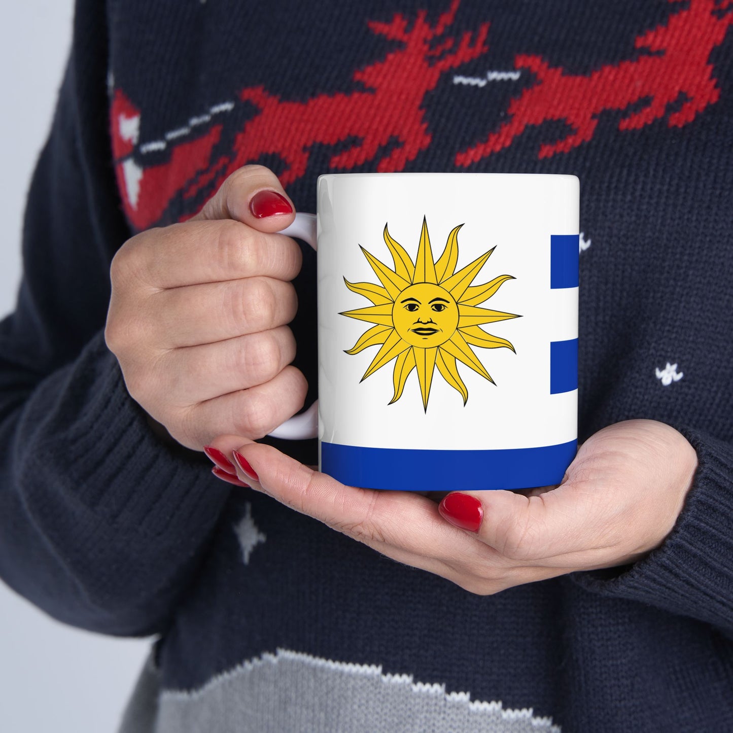 Uruguay Flag Coffee Tea Mug 11oz 15oz | Rep Ya Flag Ceramic Mug