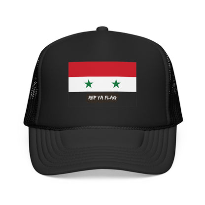 Syria Flag Foam Trucker Hat | Rep Ya Flag design