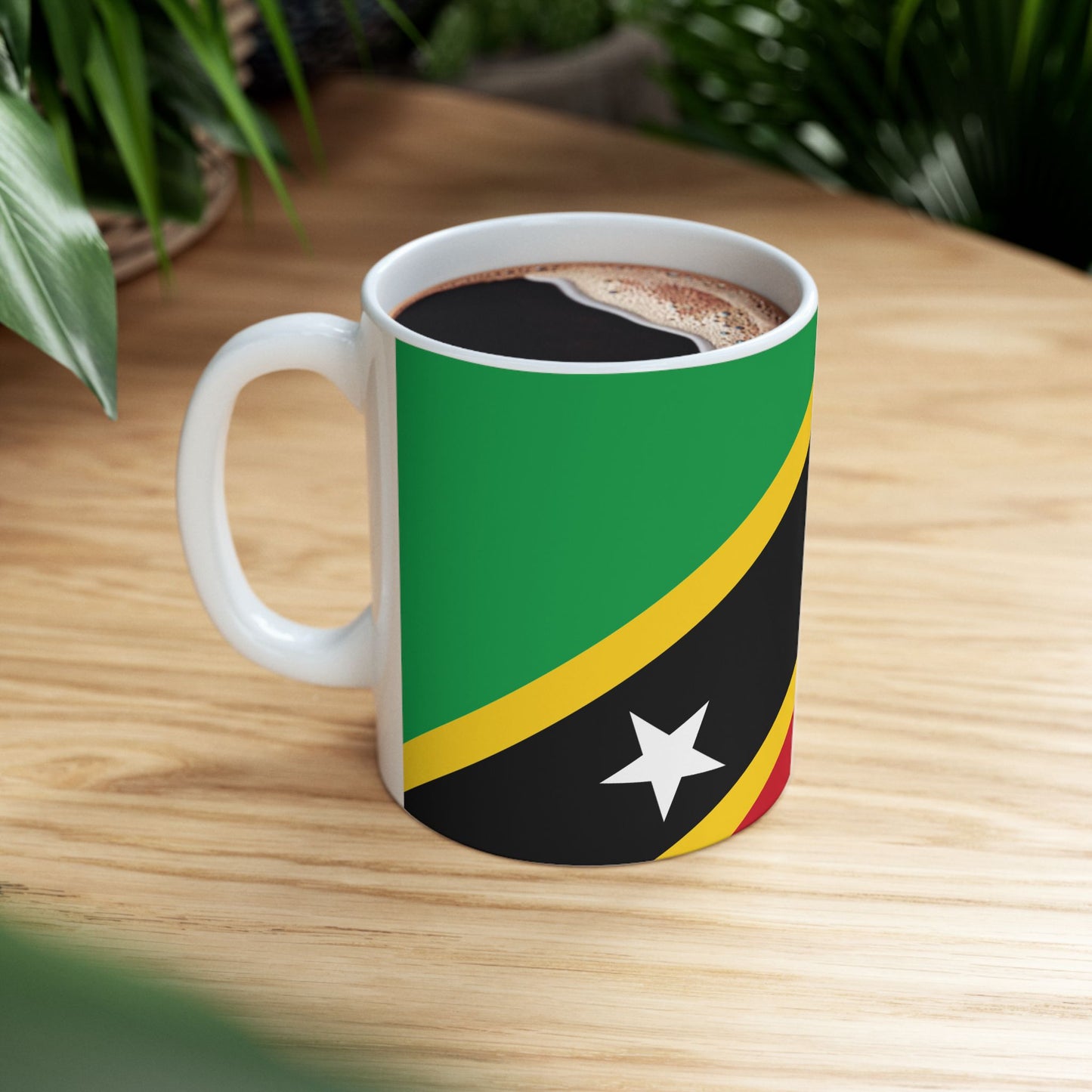 Saint Kitts and Nevis Flag Coffee Tea Mug 11oz 15oz | Rep Ya Flag Ceramic Mug
