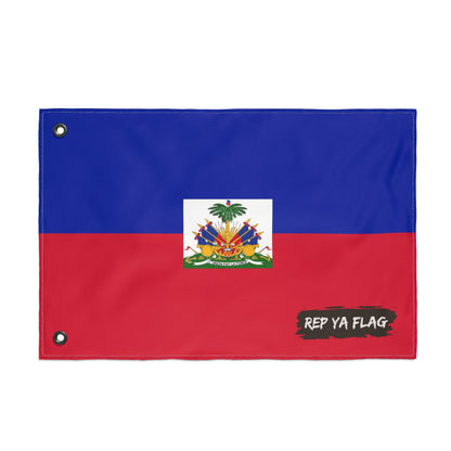 Haiti Flag Garden Banner | Double Sided Outdoor Flag | Rep Ya Flag