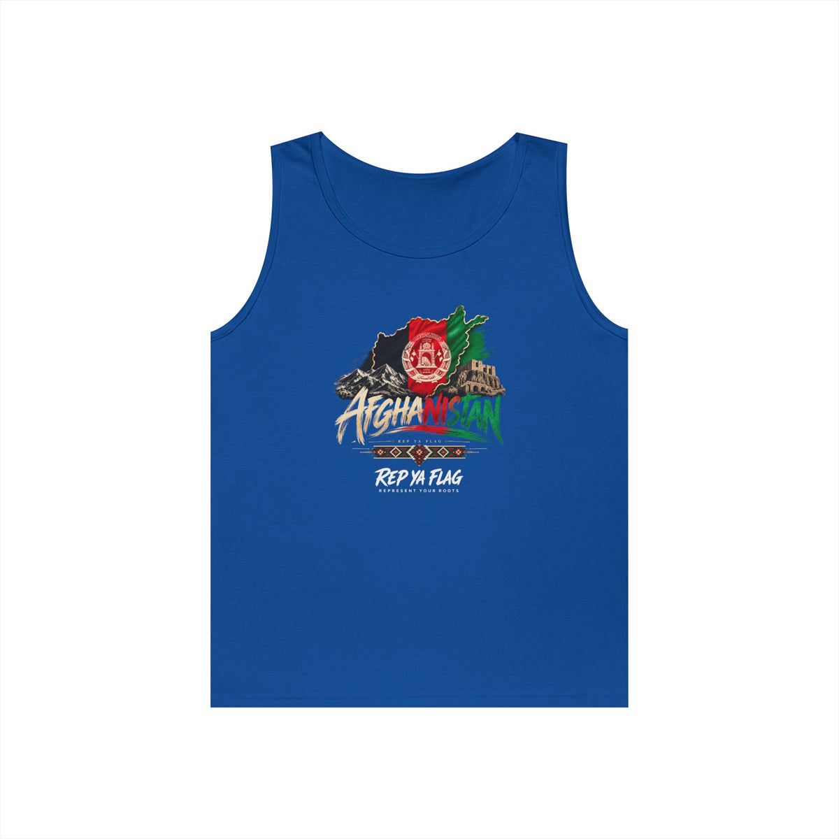 Afghanistan Flag Graphic Tank Top — 'Rep My Flag' Patriotic Design