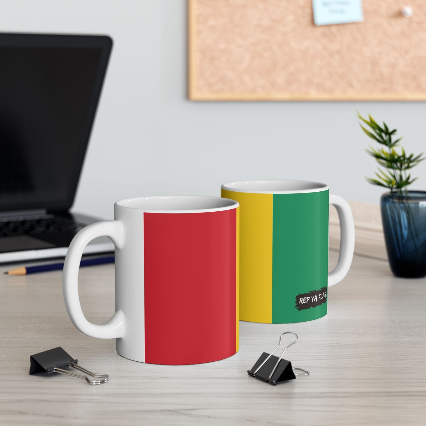 Guinea Flag Coffee Tea Mug 11oz 15oz | Rep Ya Flag Ceramic Mug