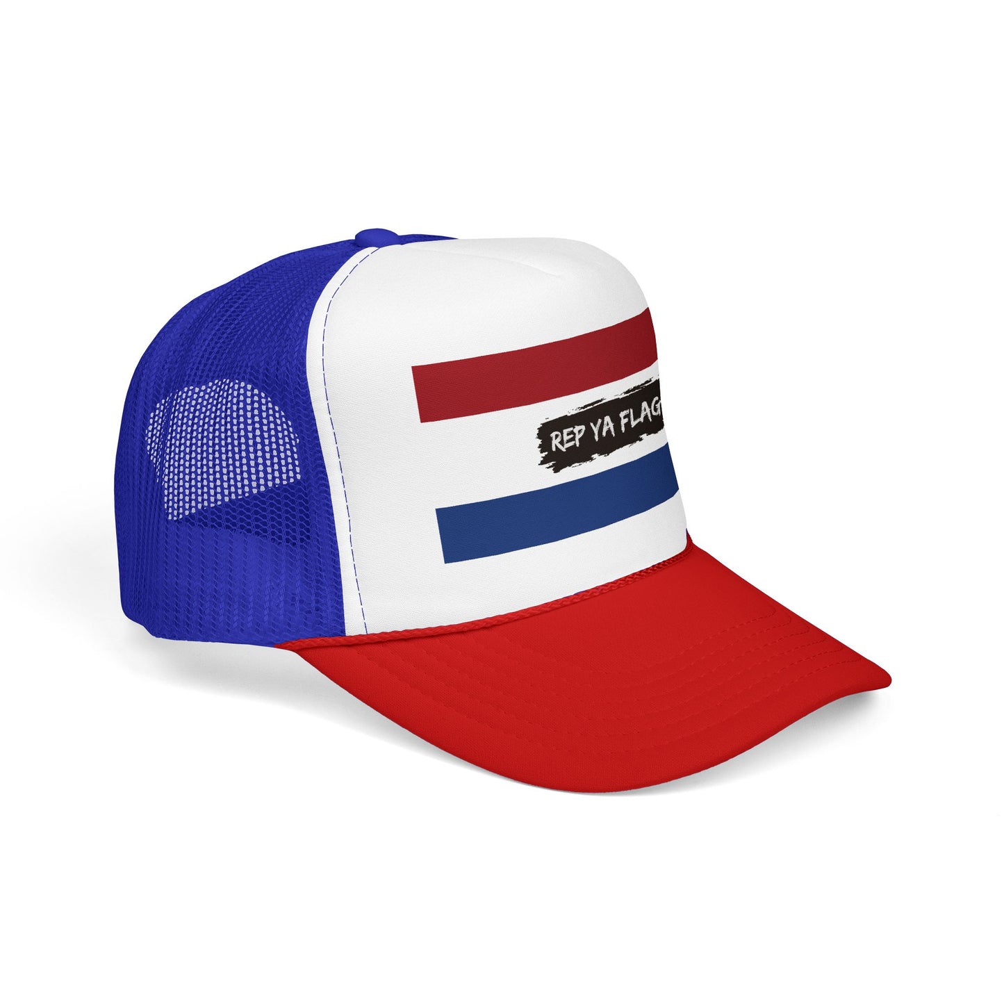 Netherlands Flag Foam Trucker Hat | Dutch Pride Snapback Cap | Rep Ya Flag