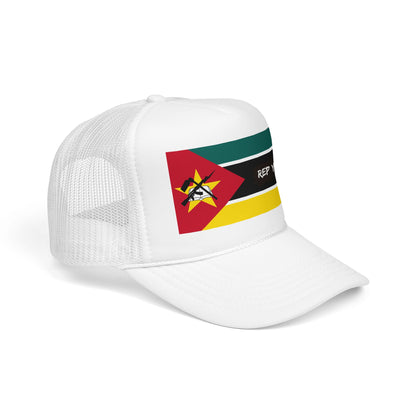 Mozambique Flag Foam Trucker Hat | Mozambican Pride Snapback Cap | Rep Ya Flag