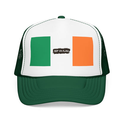 Ireland Flag Foam Trucker Hat | Irish Pride Snapback Cap | Rep Ya Flag