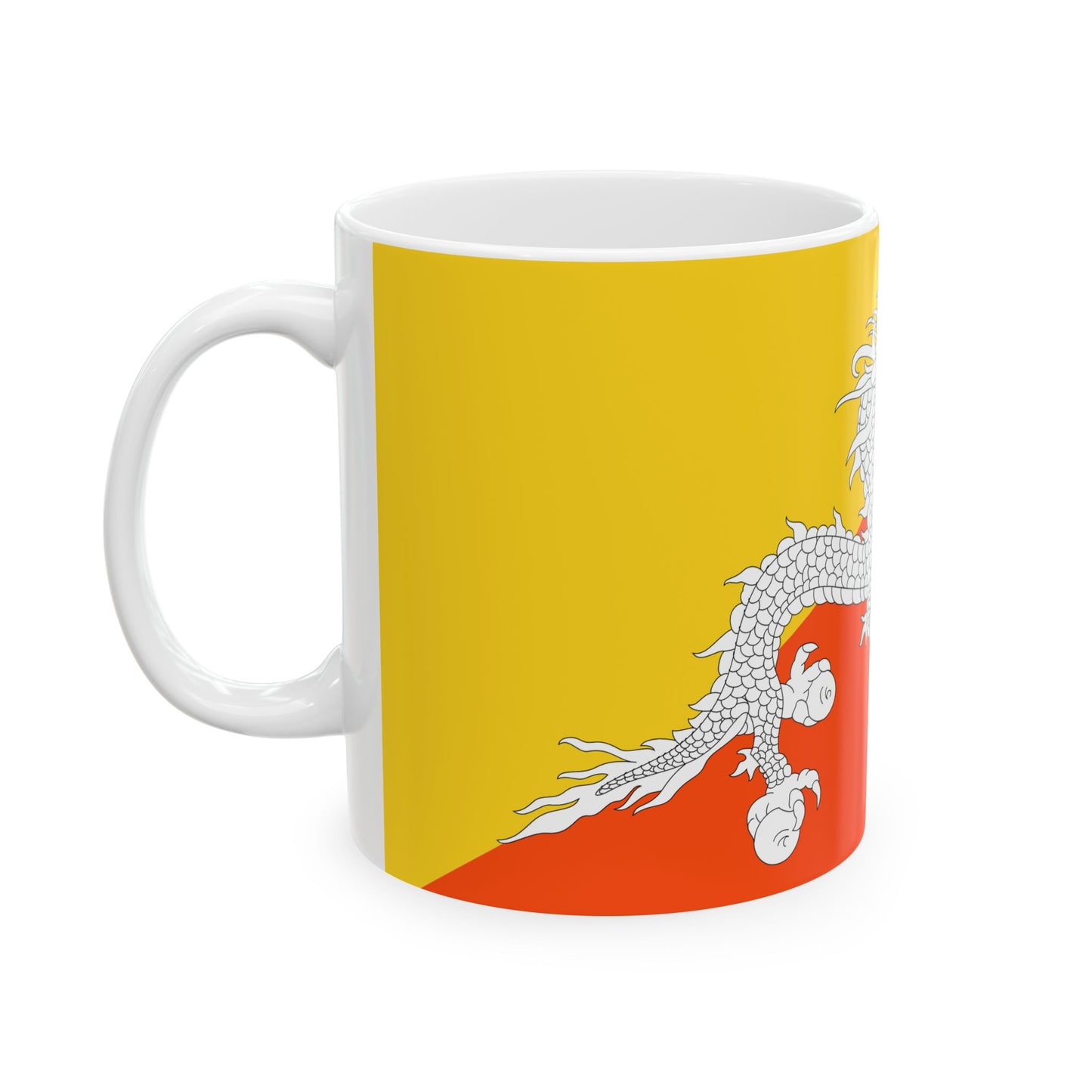 Bhutan Flag Coffee Mug | Bhutanese Pride Ceramic Tea Mug 11oz & 15oz | Rep Ya Flag
