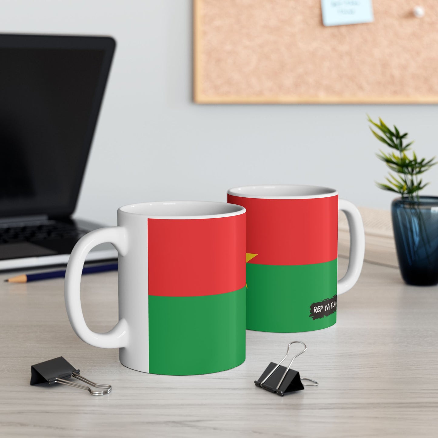 Burkina Faso Flag Coffee Tea Mug 11oz 15oz | Rep Ya Flag Ceramic Mug