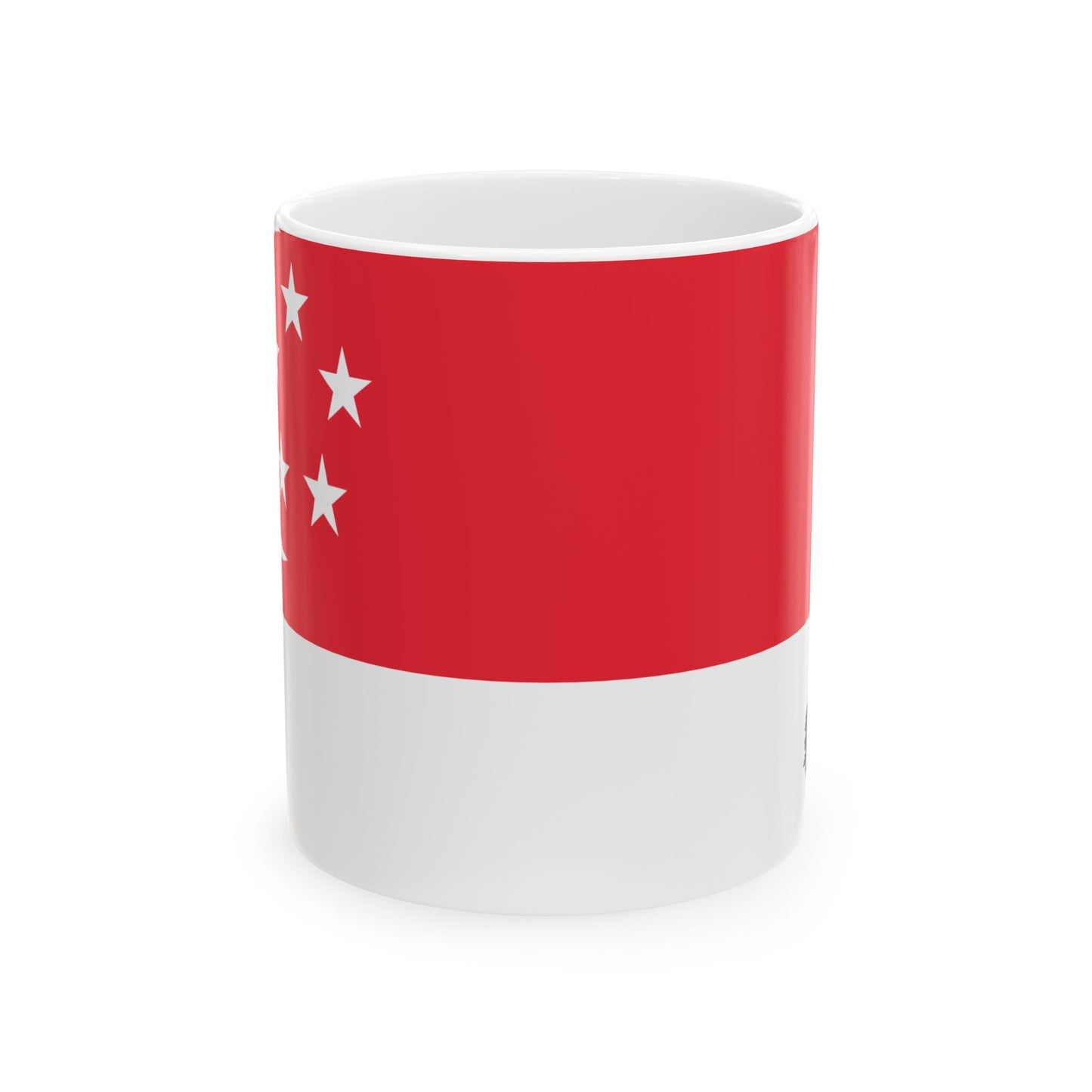 Singapore Flag Coffee Mug 11oz & 15oz | Singaporean Heritage Ceramic Coffee Tea Mug | Rep Ya Flag
