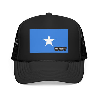 Somalia Flag Foam Trucker Hat | Somali Heritage Snapback Cap | Rep Ya Flag