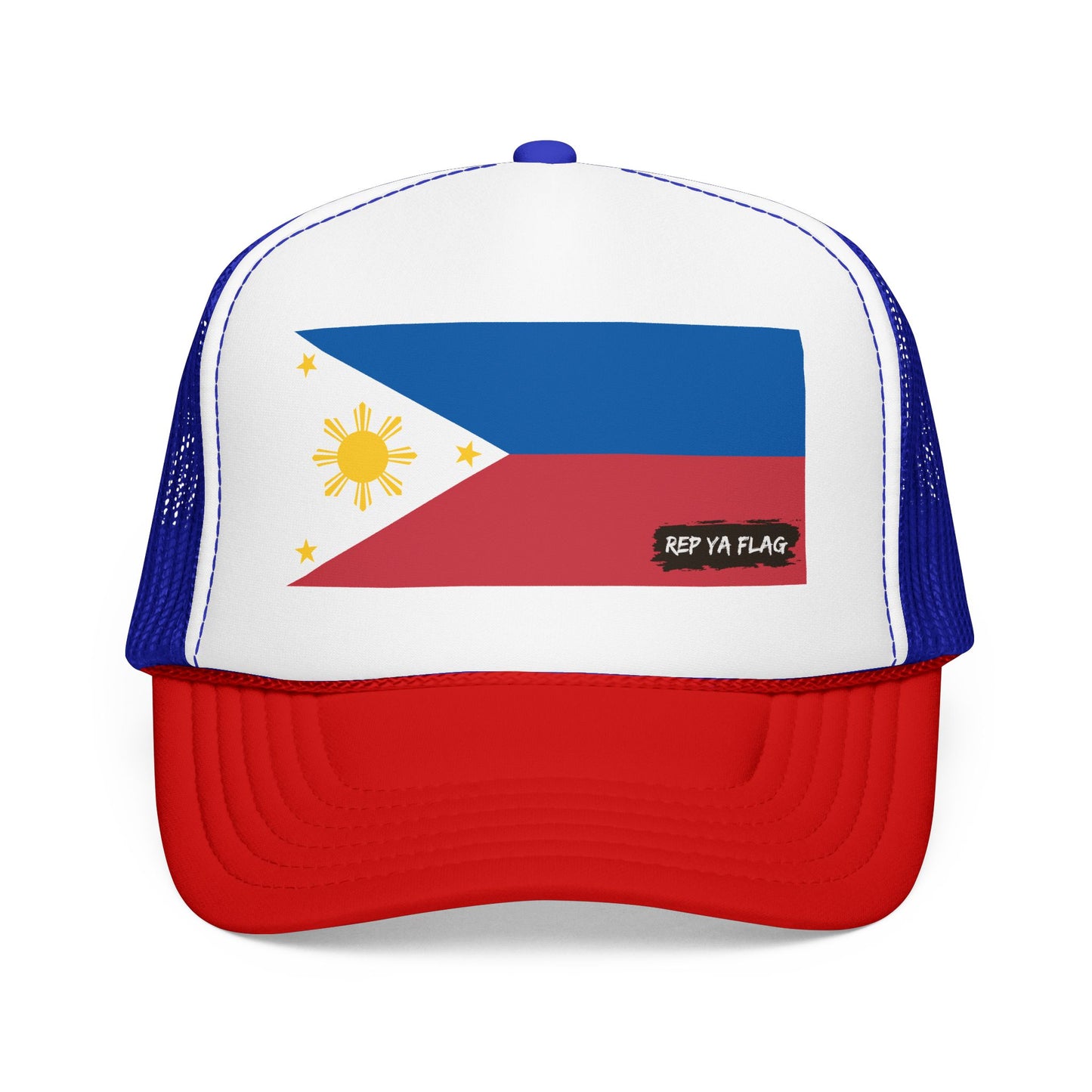 Philippines Flag Foam Trucker Hat | Filipino Pride Snapback Cap | Rep Ya Flag
