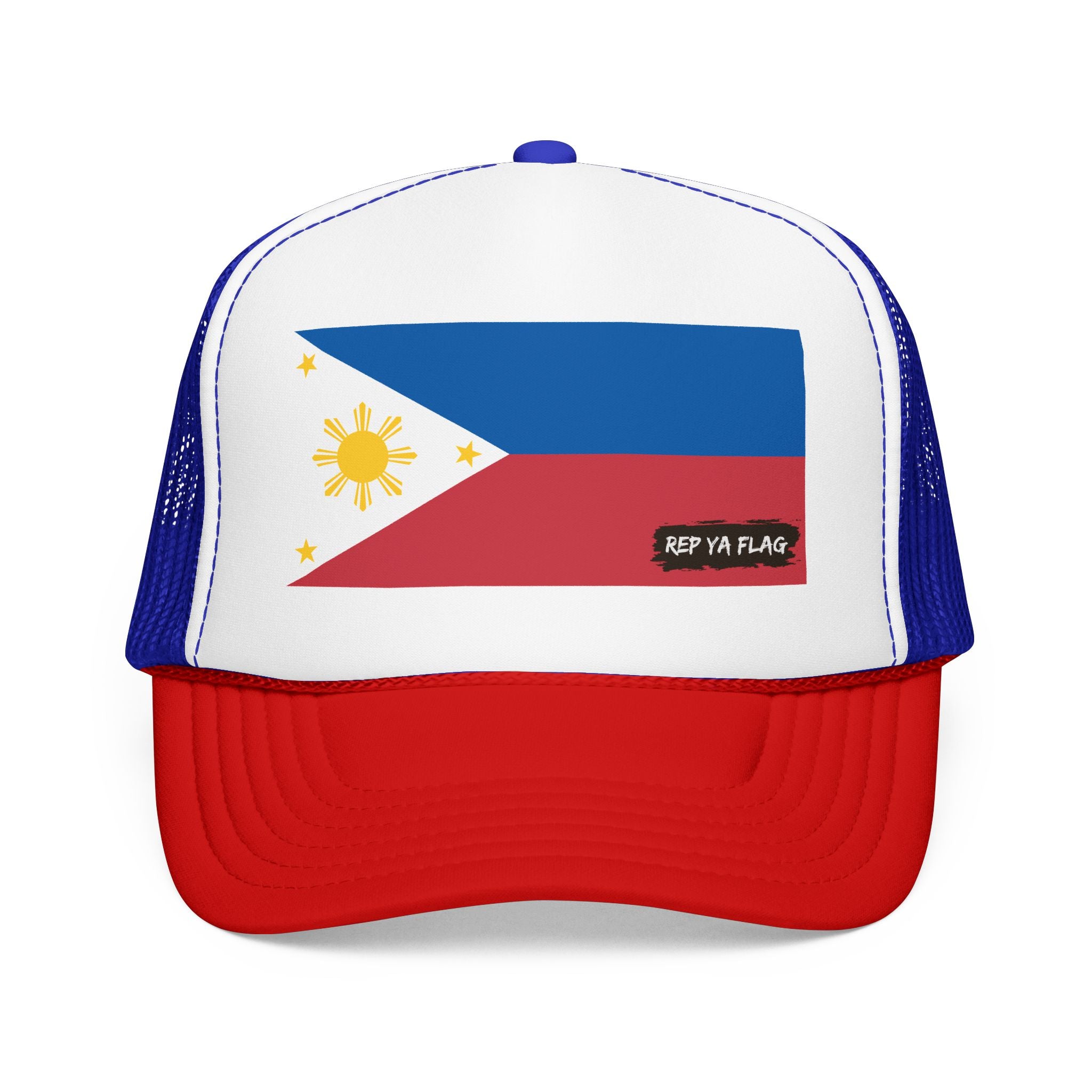 Philippines Flag Foam Trucker Hat | Filipino Pride Snapback Cap | Rep Ya Flag