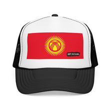 Kyrgyzstan Flag Foam Trucker Hat | Kyrgyz Pride Snapback Cap | Rep Ya Flag