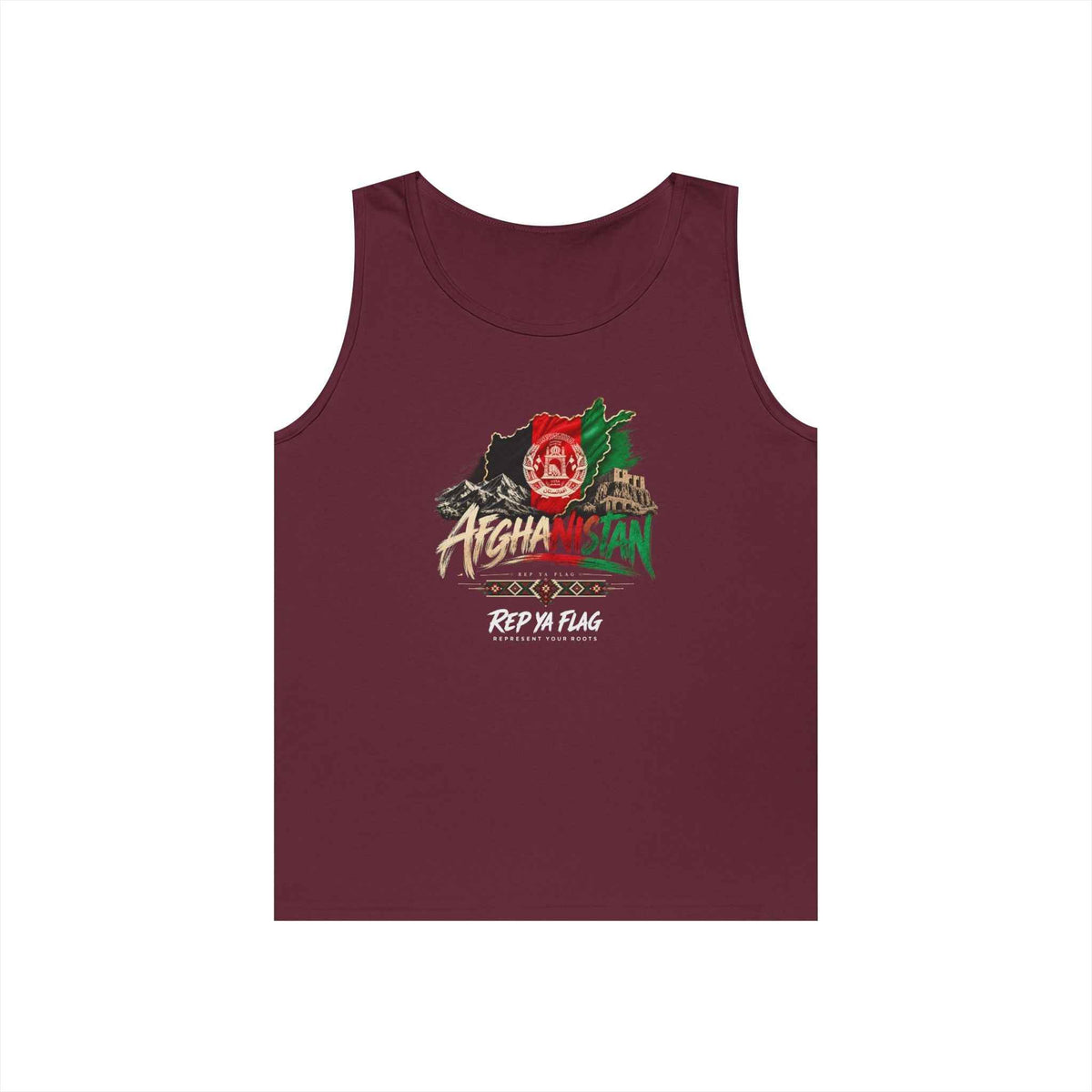 Afghanistan Flag Graphic Tank Top — 'Rep My Flag' Patriotic Design