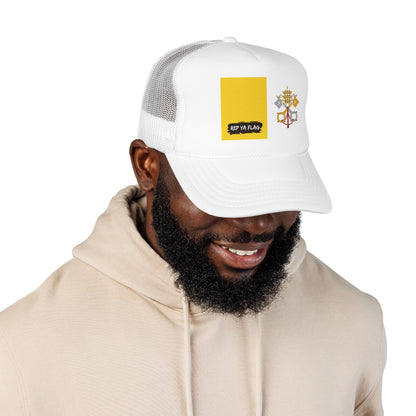 Vatican City Flag Foam Trucker Hat | Rep Ya Flag design