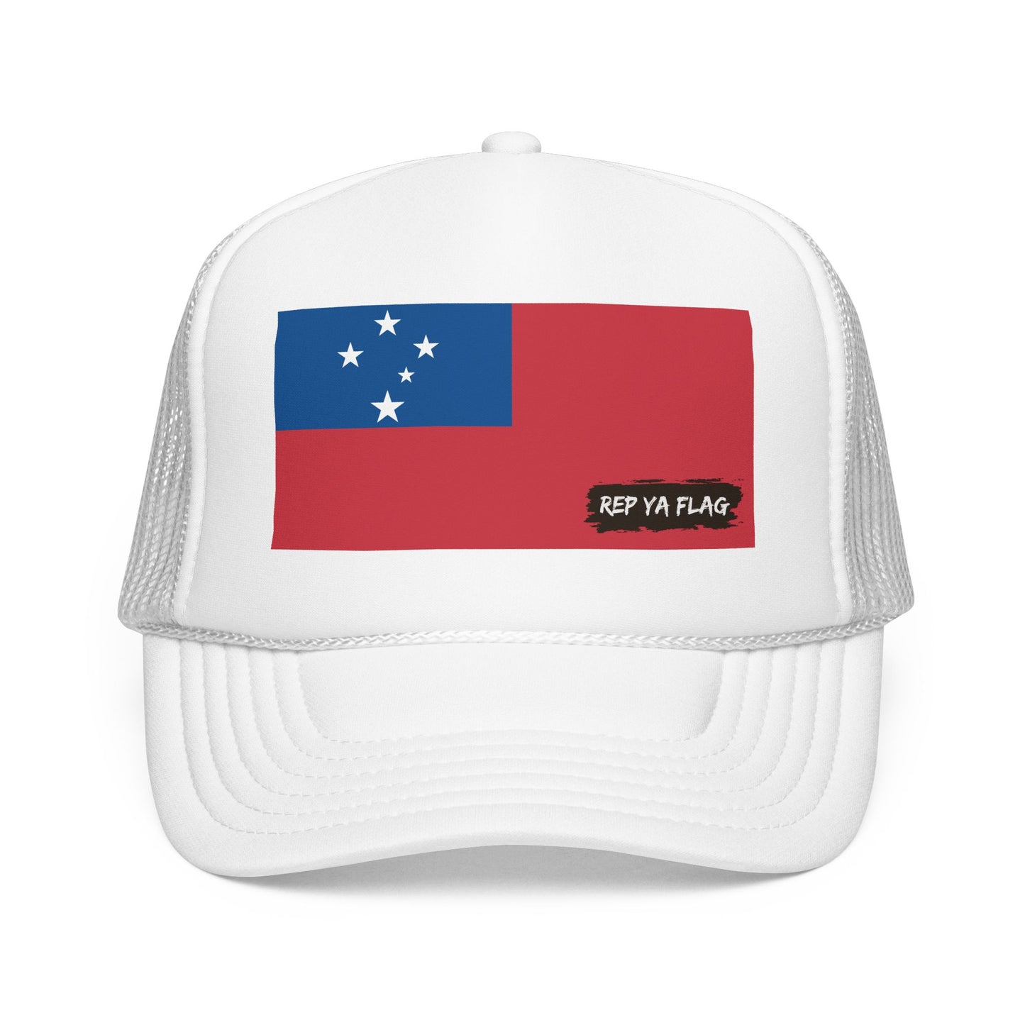 Samoa Flag Foam Trucker Hat | Samoan Pride Snapback Cap | Rep Ya Flag