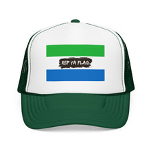 Sierra Leone Flag Foam Trucker Hat | Sierra Leonean Pride Snapback Cap | Rep Ya Flag