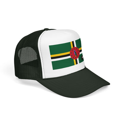 Dominica Flag Foam Trucker Hat | Dominican Pride Snapback Cap | Rep Ya Flag