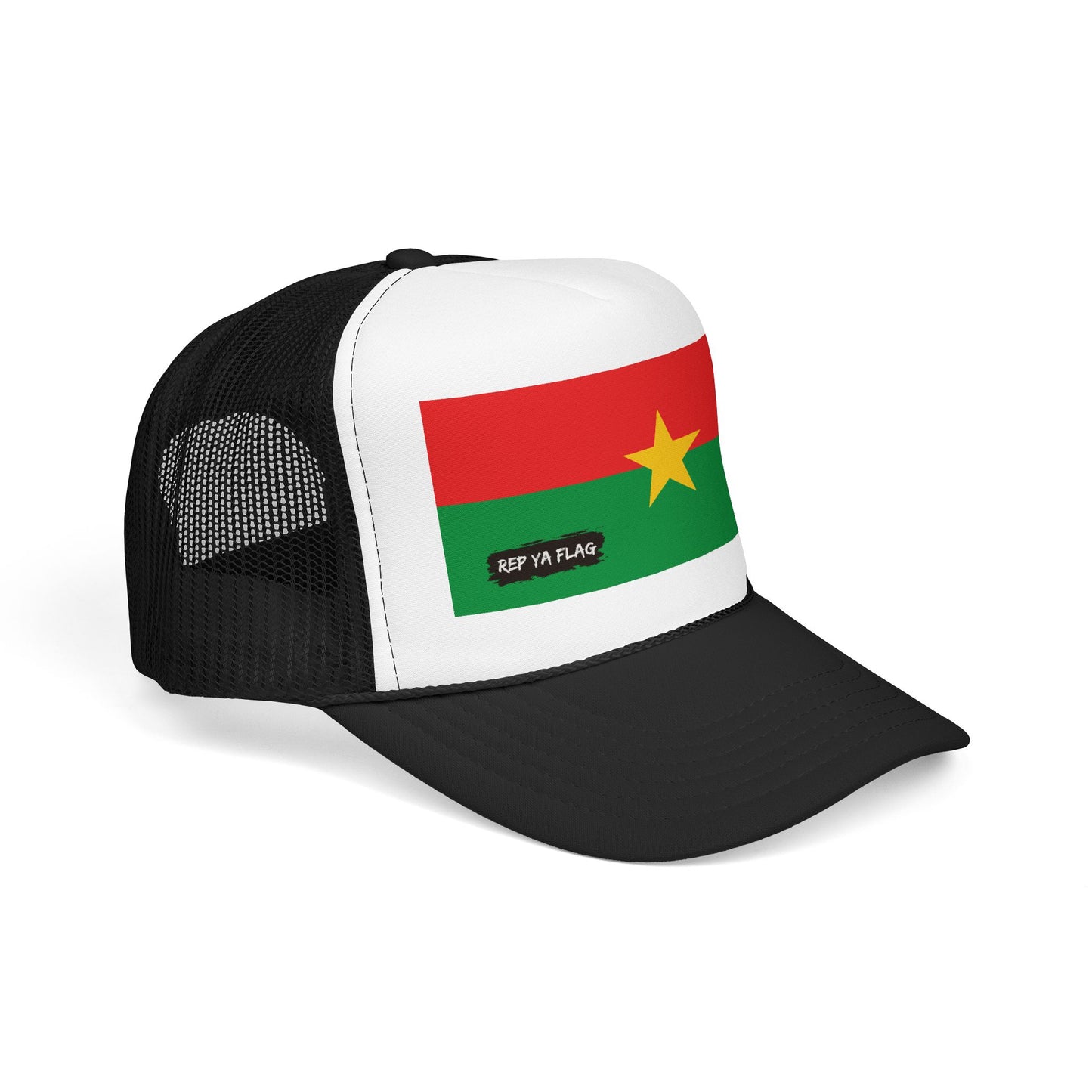 Burkina Faso Flag Foam Trucker Hat | Burkinabé Pride Snapback Cap | Rep Ya Flag