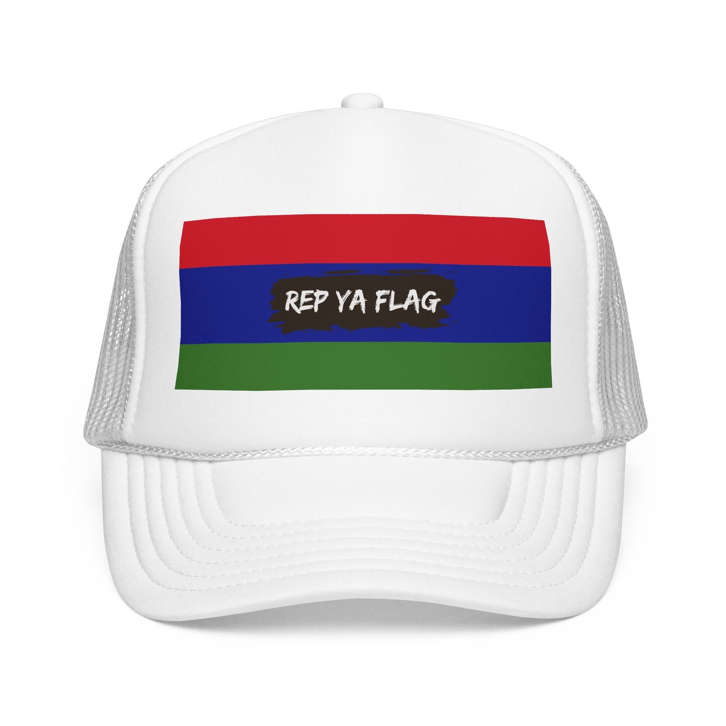 Gambia Flag Foam Trucker Hat | Gambian Pride Snapback Cap | Rep Ya Flag