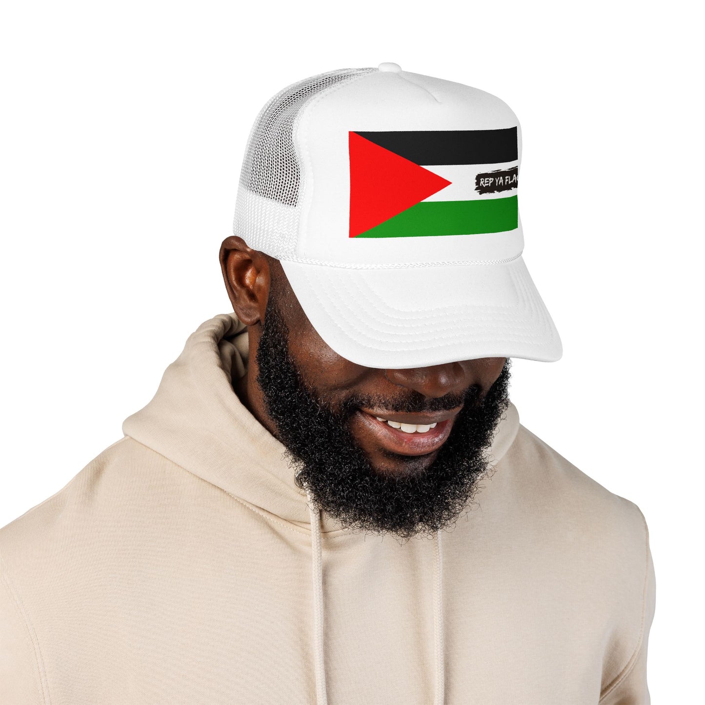 Palestine Flag Foam Trucker Hat | Palestinian Pride Snapback Cap | Rep Ya Flag